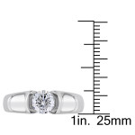 Certified 1ct TDW White Gold Diamond Solitaire Engagement Ring from Yaffie Signature Collection