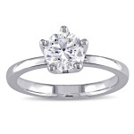 Yaffie Signature Collection 1ct TDW Diamond Engagement Ring - Elegant White Gold with 5-Prong Setting