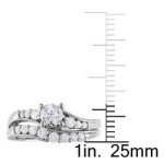 Bridal Ring Set with Yaffie Signature Collection 1ct TDW White Gold Diamonds