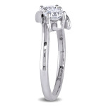 Yaffie Distinctive White Gold Bypass 2-Stone Engagement Ring with 1ct TDW Diamonds