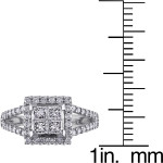 Yaffie Signature Collection 1ct Diamond Princess Cut Halo Ring in White Gold