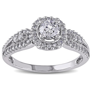 Diamond Ring from Yaffie Signature Collection in White Gold with 1 Carat Total Diamond Weight