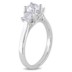 Dazzling Yaffie White Gold Ring with an Exceptional 1ct TDW Diamond