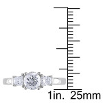 Dazzling Yaffie White Gold Ring with an Exceptional 1ct TDW Diamond