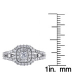 1ct TDW Halo Diamond Ring from Yaffie Signature Collection in White Gold