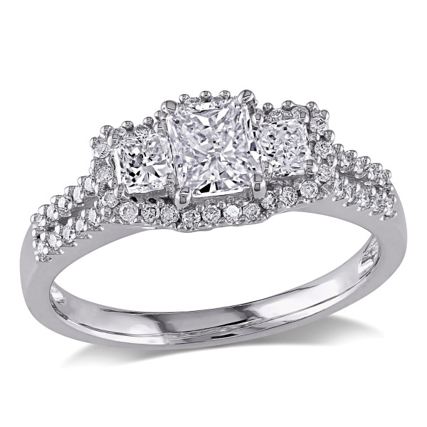 IGL-certified Diamond Ring from Yaffie Signature Collection in White Gold with an impressive 1ct TDW