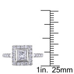 Yaffie Regal White Gold Ring with 1 Carat Princess Cut Diamond