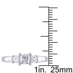 Yaffie Regal Princess Ring with 1ct TDW Diamonds in White Gold Signature Collection