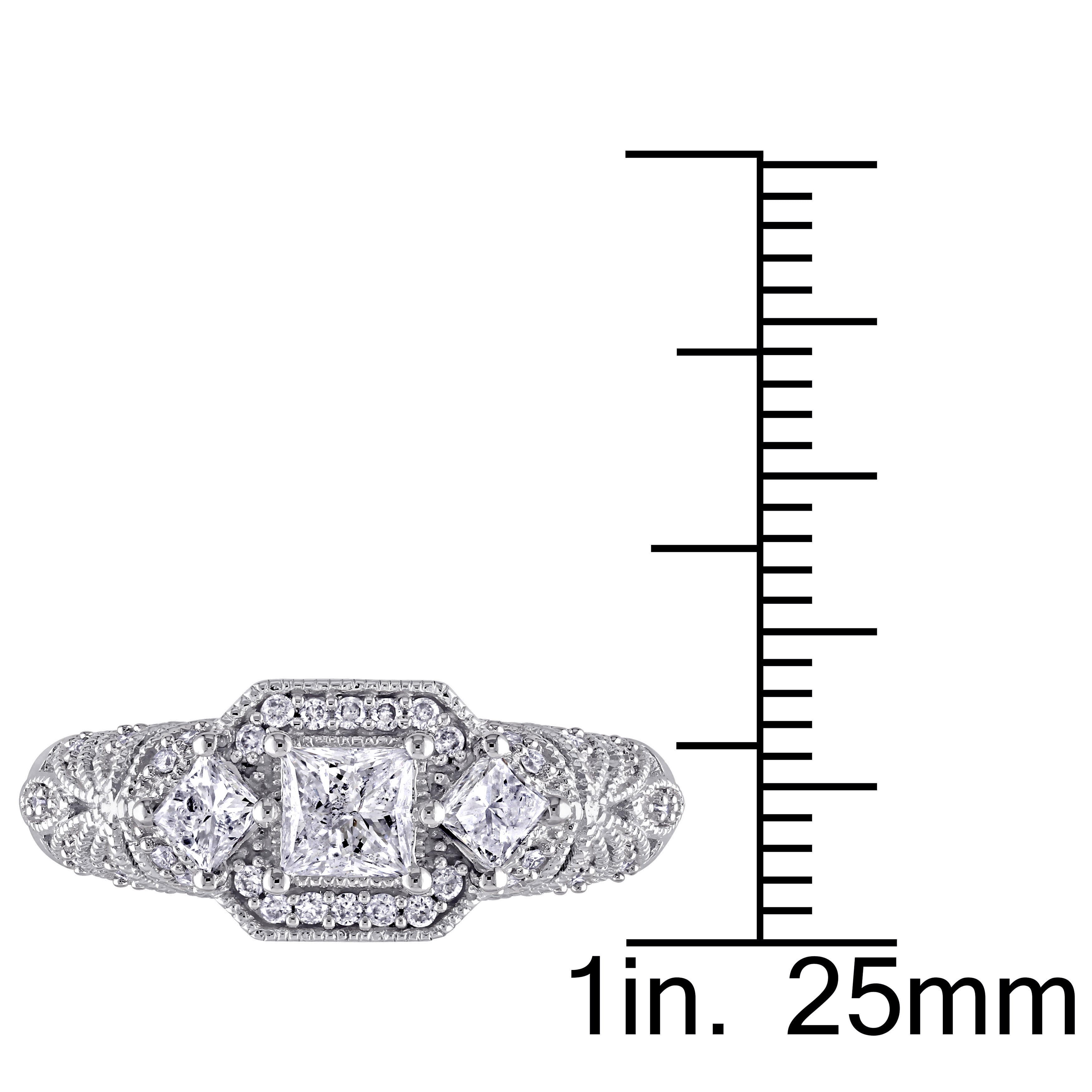 Princess and Round Diamond Engagement Ring from Yaffie Signature ...