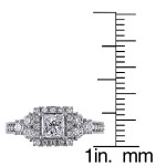 Simply Regal: Yaffie 1ct TDW Princess-cut Diamond Ring in White Gold