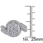 White Gold Diamond Engagement Ring by Yaffie with 2 Carat TDW, a Signature Collection