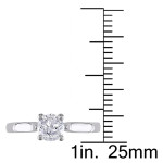 Certified Diamond Ring from Yaffie Signature Collection in White Gold with 3/4ct Total Diamond Weight
