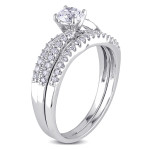 White Gold Diamond Bridal Ring Set with 3/4ct TDW from Yaffie Signature Collection.