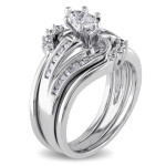 White Gold Diamond Bridal Set by Yaffie Signature Collection, 3/4ct Total Weight