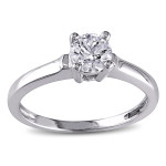 Yaffie White Gold Diamond Solitaire Ring - A Signature Collection Essential with 3/4ct TDW