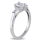 White Gold Diamond Engagement Ring with Three Stones from Yaffie Signature Collection (3/4ct TDW)