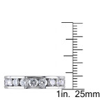 Yaffie Signature White Gold Eternity Ring with a Round-cut 3ct TDW Diamond