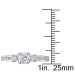 3-stone White Gold Diamond Engagement Ring from Yaffie Signature Collection - 4/5ct TDW