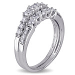 Bridal Bliss: Yaffie Signature Collection 3-Stone Diamond Ring Set with 4/5 Carat TDW in White Gold