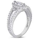 Dazzling Yaffie Marquise Diamond Ring in White Gold with 4/5ct TDW