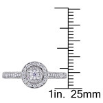 Dazzle in Yaffie Signature White Gold Double Halo Engagement Ring with 5/8ct TDW Diamonds