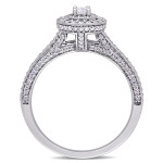 Dazzle in Yaffie Signature White Gold Double Halo Engagement Ring with 5/8ct TDW Diamonds