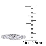 Shine Bright with Yaffie 7/8ct Diamond Engagement Ring in White Gold
