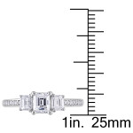Emerald-Cut Diamond Ring: Yaffie Signature Collection, White Gold, 7/8ct TDW