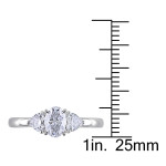 White Gold Oval Diamond Ring from Yaffie Signature Collection (7/8ct TDW)