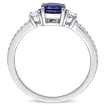 Yaffie Blue & White Sparkling Diamond Engagement Ring from the Signature Collection