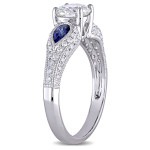 Yaffie Sapphire Pear and Diamond Engagement Ring from their Signature Collection