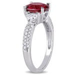 Pink Tourmaline and Diamond Heart Engagement Ring from Yaffie Signature Collection