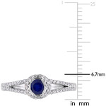 Yaffie White Gold Sapphire & Diamond Halo Ring: The Ultimate Expression of Love