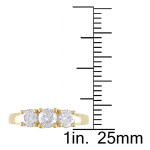 Gold 3-stone Engagement Ring with 1ct TDW Certified Diamond from Yaffie Signature Collection