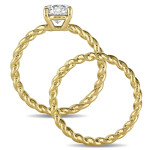 Introducing the Yaffie Signature Gold Solitaire Bridal Set with 1ct TDW Diamond