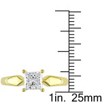 Handcrafted Yaffie™ Gold 1ct TDW Princess-cut Diamond Engagement Ring