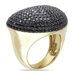 Yaffie ™ Handcrafted Gold Cocktail Ring with 3ct TDW Black Diamonds - From the Signature Collection