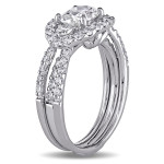 Yaffie Signature White Gold Bridal Ring Set with Sparkling Diamonds - 2.1ct of Pure Elegance