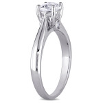 Certified 3/4ct TDW Diamond Solitaire Engagement Ring from Yaffie Signature Collection with White Gold