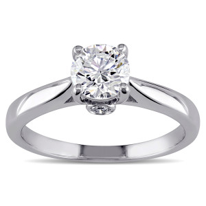 Signature Collection White Gold 3/4ct TDW Certified Diamond Solitaire Engagement Ring - Custom Made By Yaffie™