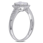 Dazzling Yaffie Signature Collection 18K White Gold Engagement Ring with .75ct Diamonds