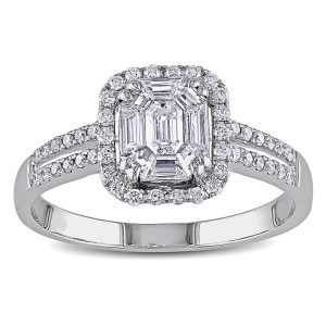 Signature Collection White Gold 3/4ct TDW Diamond Engagement Ring - Custom Made By Yaffie™