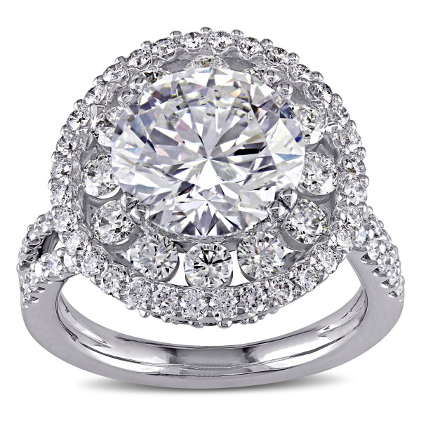 Certified White Gold Diamond Engagement Ring from Yaffie Signature Collection with 5 1/3ct TDW