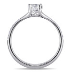 Oval-Cut Diamond Split Shank Engagement Ring from Yaffie Signature Collection in White Gold with 9/10ct TDW