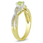 Yaffie Golden Ring with 1/2ct of Elegant Yellow and White Diamonds from the Signature Collection