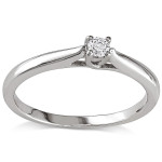 Sterling Silver Diamond Promise Ring with 1/10ct TDW from Yaffie