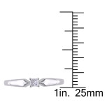 Princess Diamond Ring with Yaffie Sterling Silver and a Touch of Sparkle (1/10 ct TDW)