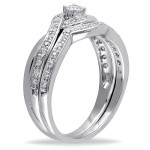 Sparkling Yaffie Silver 1/3ct TDW Diamond Duo for Brides