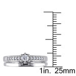 Sterling Silver Diamond Bridal Set with 1/4ct TDW by Yaffie