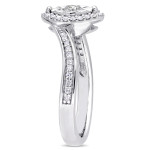 Sterling Silver Diamond Bypass Engagement Ring by Yaffie with 0.25ct Total Diamond Weight